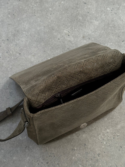 Giorgio Armani 2000s Leather Textured Crossbody Bag