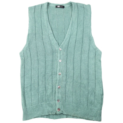 Vintage 90s Issey Miyake Button Up Sweater Vest Size L | Large, Cream