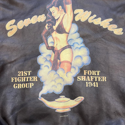 Avirex 'Seven Wishes' A2 Leather Flight Jacket - L