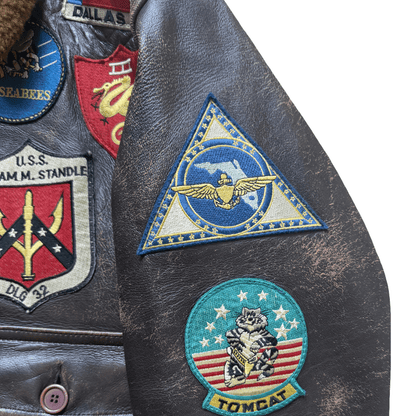 Avirex 1991 Top Gun G-1 Flight Jacket - XS/S | S/M, Brown