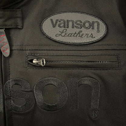 Vanson Leathers Triple Black Racing Jacket - L
