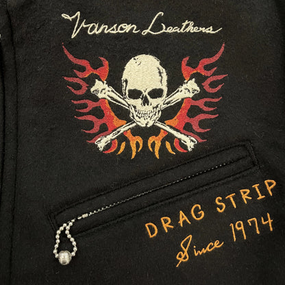 Vanson Leathers Wool Motorcycle Jacket - L