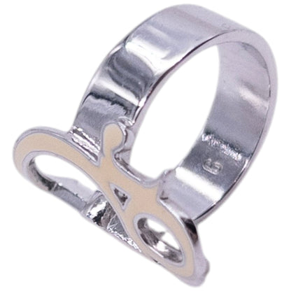 Vintage 2000s Dior By John Galliano Logo Ring | O/S, Cream