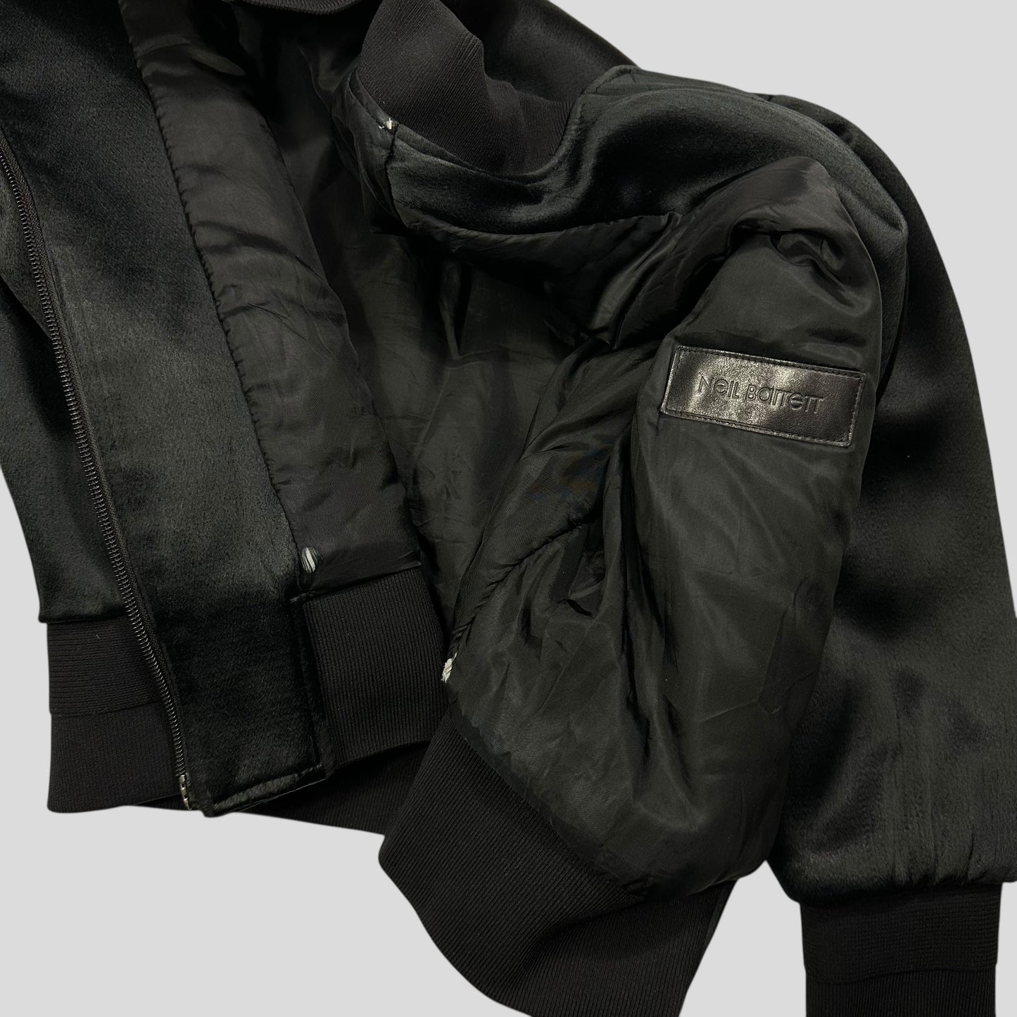 Neil Barrett Textured Viscose Italian Padded Bomber Jacket - S/M