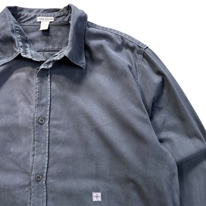 Stone Island 2001 Cotton Shirt XXL | XXL, Navy