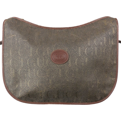 Vintage 80s Gucci Monogram Crossbody Bag | O/S, Brown