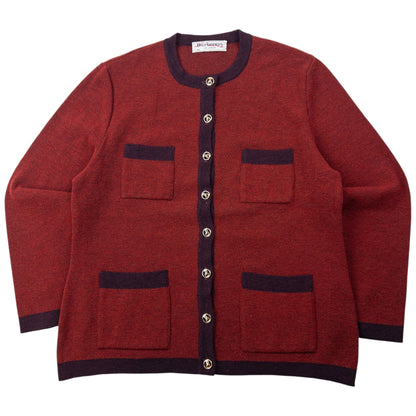 Vintage 90s Burberry Wool Cardigan Womens Size XL | XL, Purple
