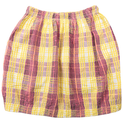 Vintage 2000s Issey Miyake Checkered Mini Skirt Womens Size L | Large, Red