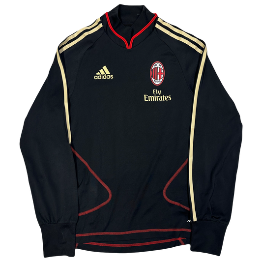 Adidas 2010/11 AC Milan Training Sweatshirt In Black ( S )