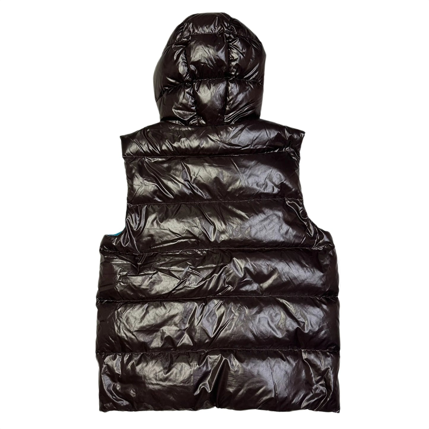 Duvetica Hooded Puffer Gilet In Brown ( L )