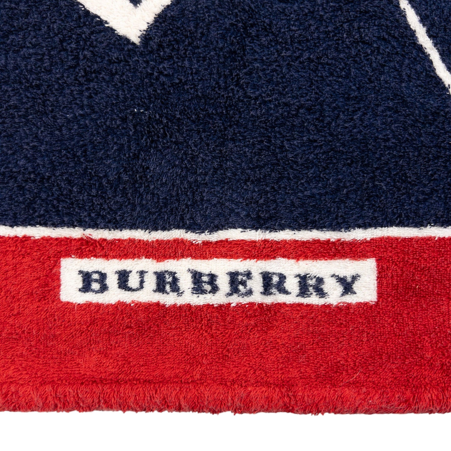 Vintage 2000s Burberry Ball & Umbrella Print Beach Towel | O/S, Blue