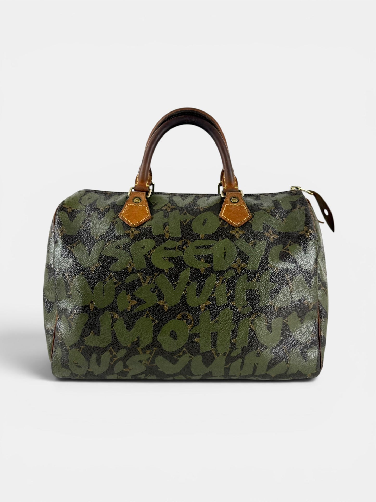 2001 Louis Vuitton x Stephen Sprouse Khaki Graffiti Speedy 30 Handbag | O/S, Multicoloured