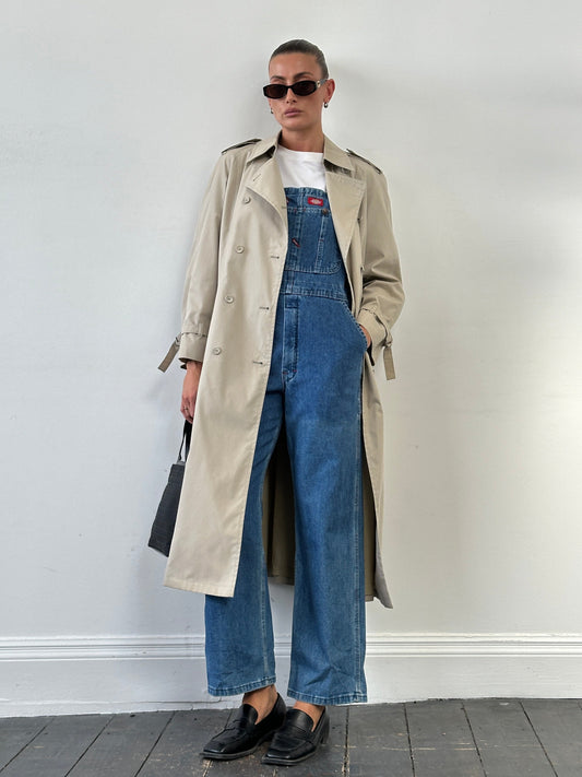 London Fog 80s Double Breasted Trench Coat - M