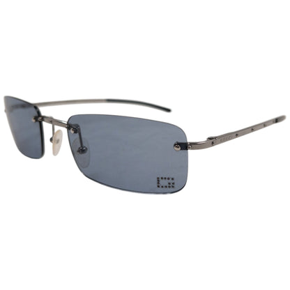 Vintage 1999 Gucci By Tom Ford Studded Rimless Sunglasses | O/S, Blue