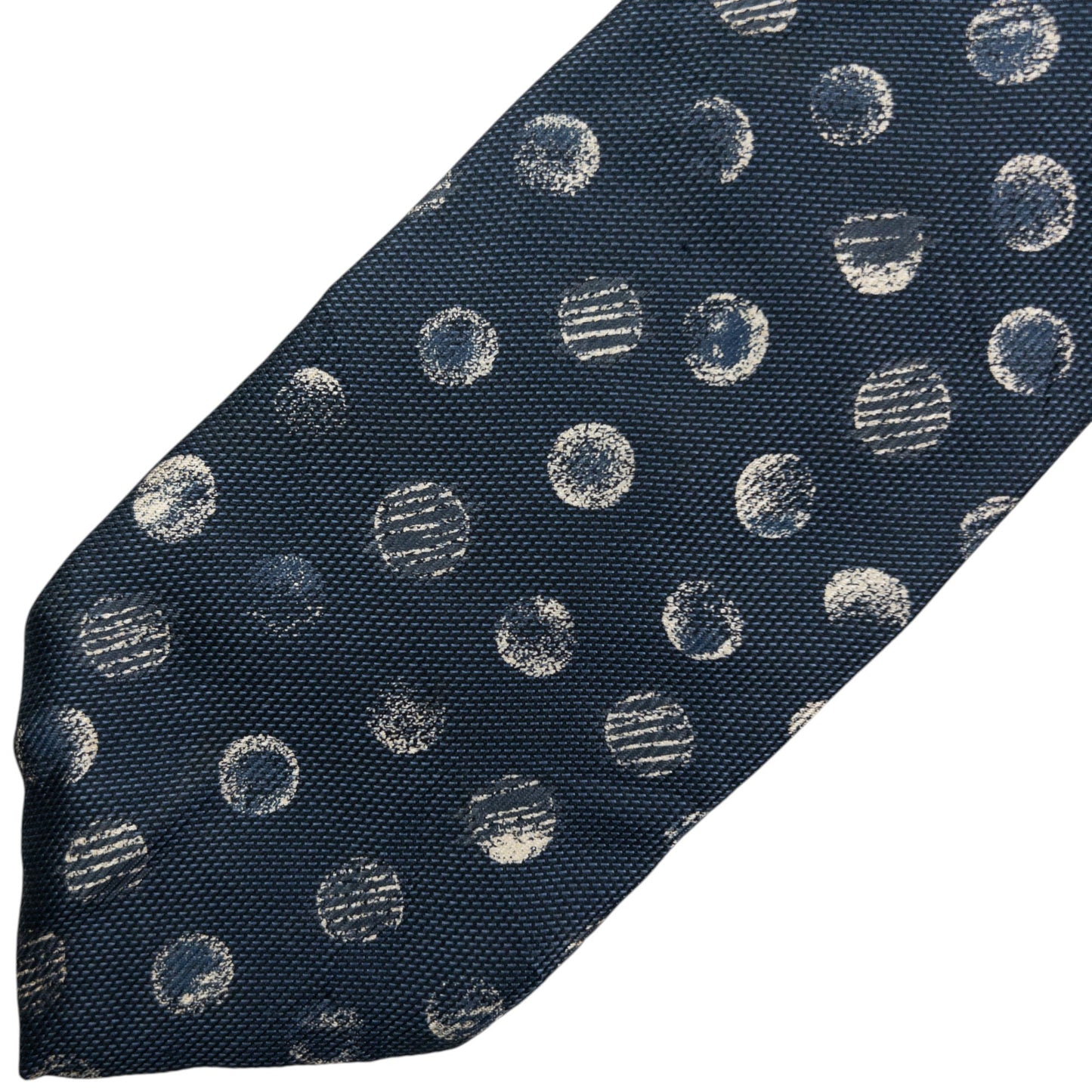 Vintage Issey Miyake Polka Dot Silk Tie | O/S, Cream