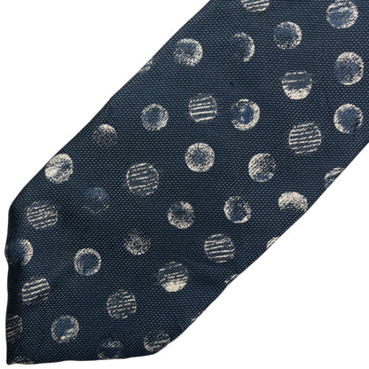 Vintage Issey Miyake Polka Dot Silk Tie | O/S, Cream