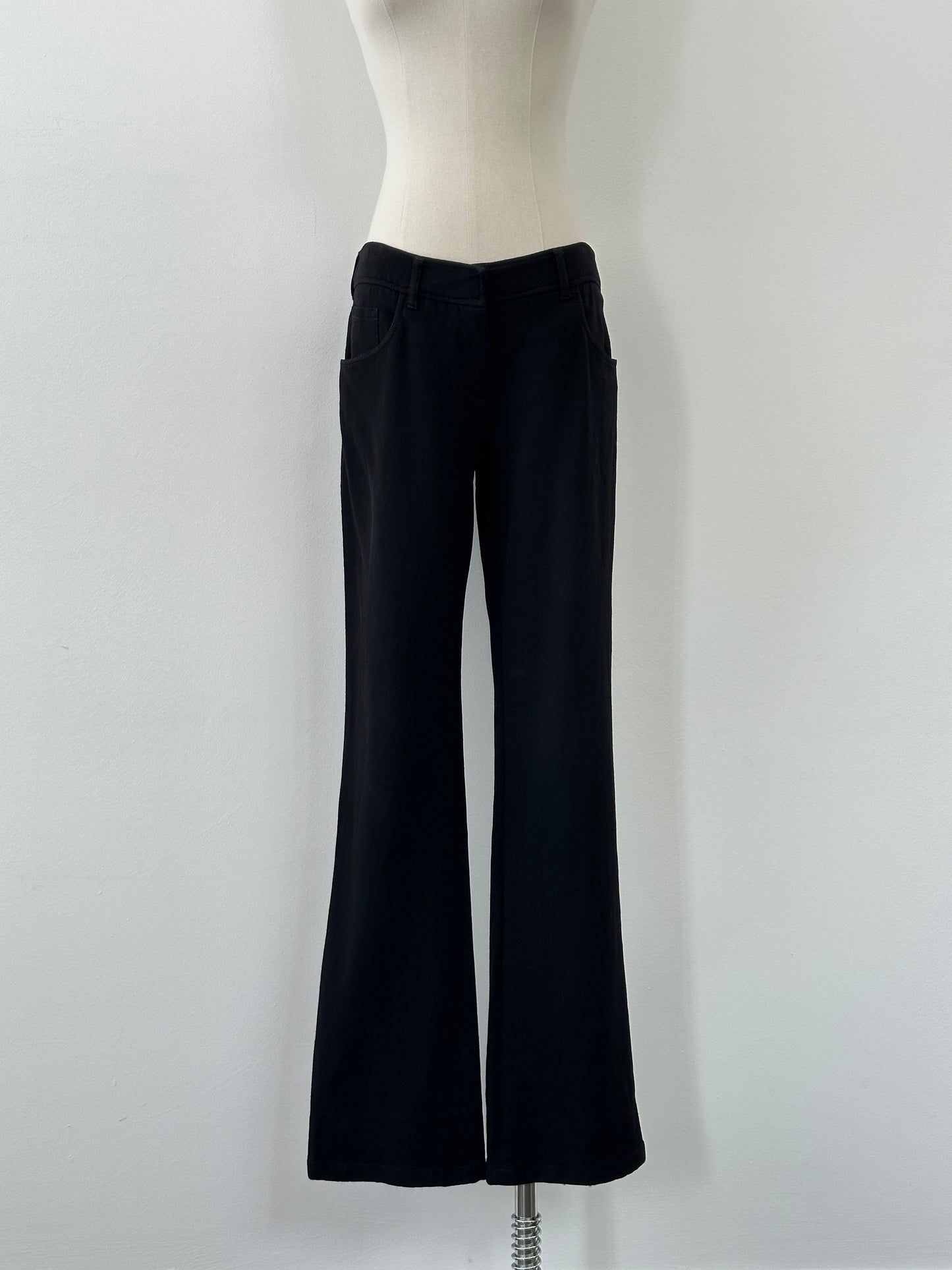 Prada Sport 2000s Pure Wool Flared Leg Trousers - W30