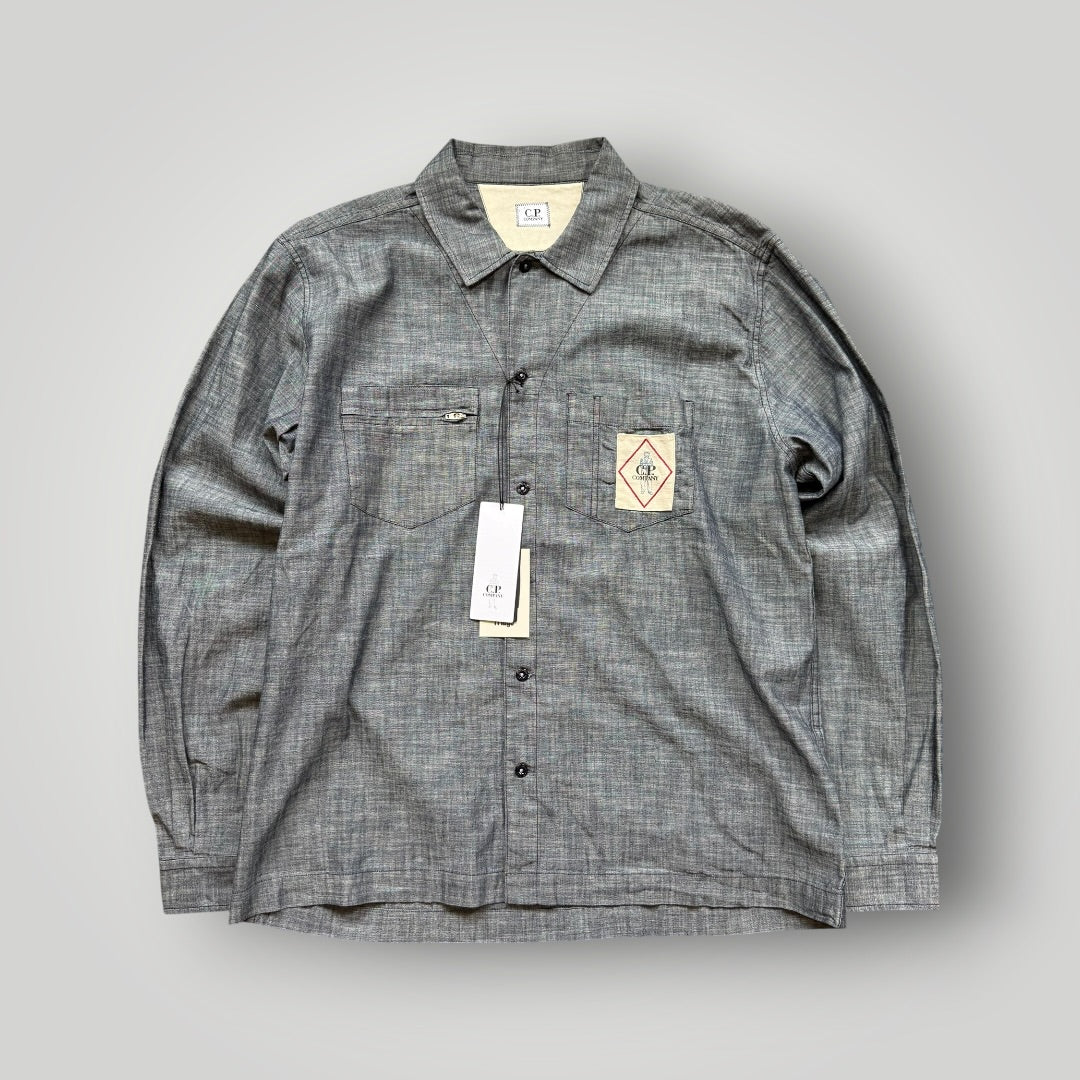 C.P. Company Chambray 4.75OZ Cotton Overshirt XL BNWT | Default Title, Blue