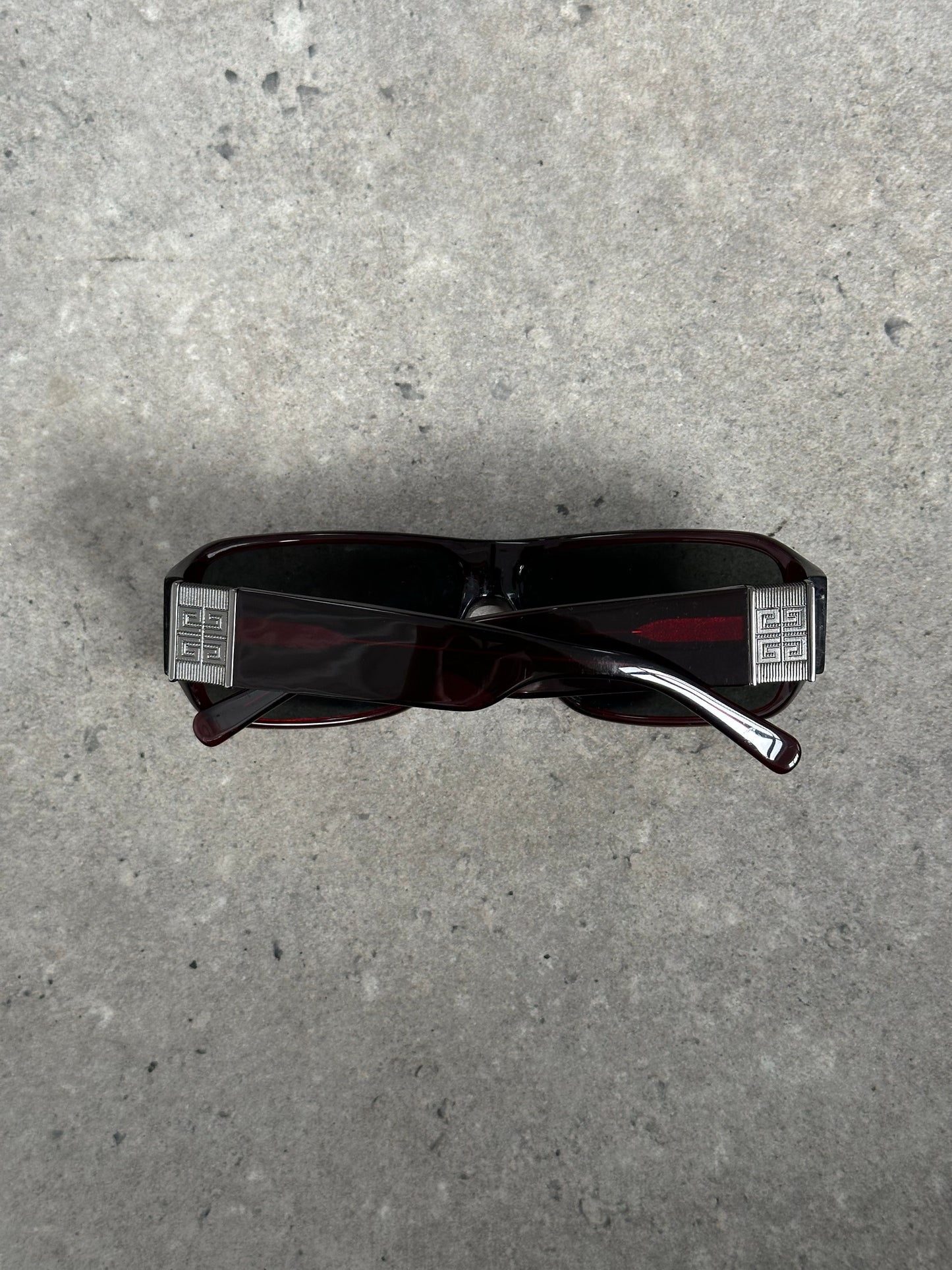 Givenchy 2000s Oversized Rectangle Logo Sunglasses
