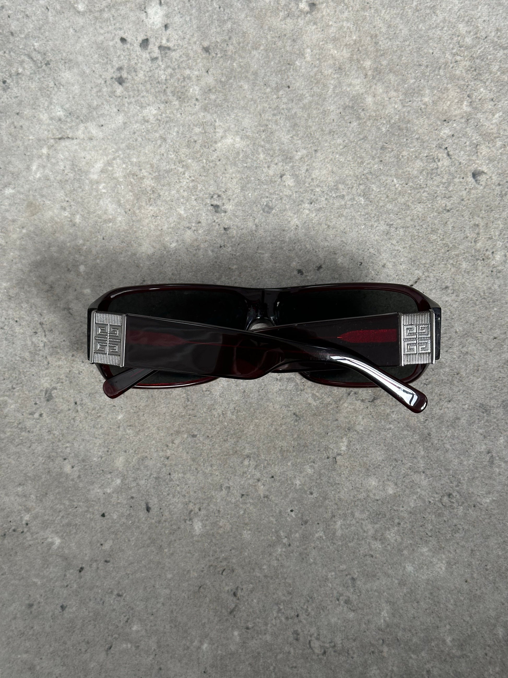 Givenchy 2000s Oversized Rectangle Logo Sunglasses