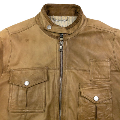Vintage Dolce & Gabbana Leather Biker Jacket Size M