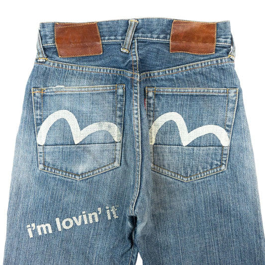 Vintage Evisu X Mcdonalds Double Gull Japanese Denim Jeans Size W26