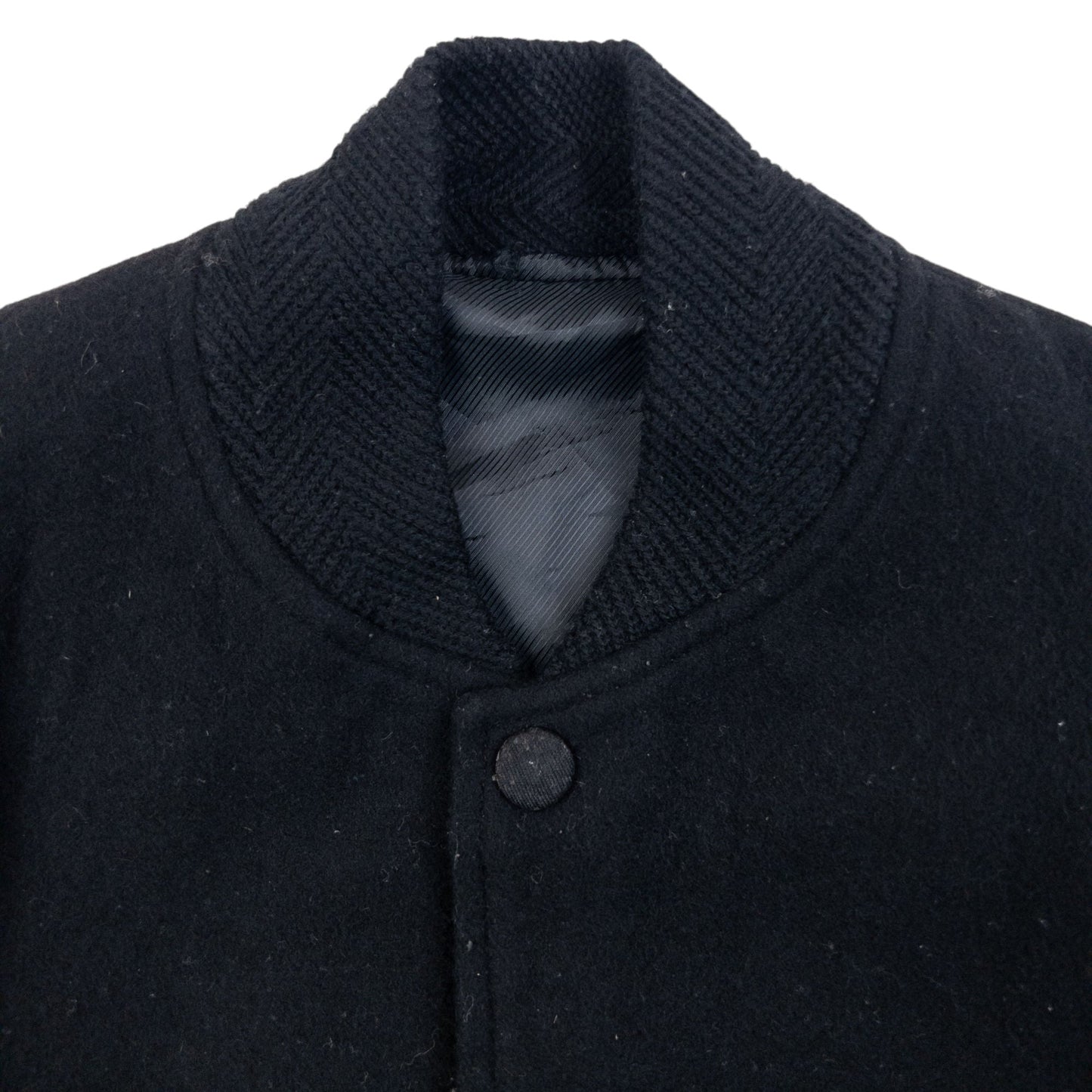 Vintage 2000s PPFM Wool Varsity Bomber Jacket Size S | Small, Black