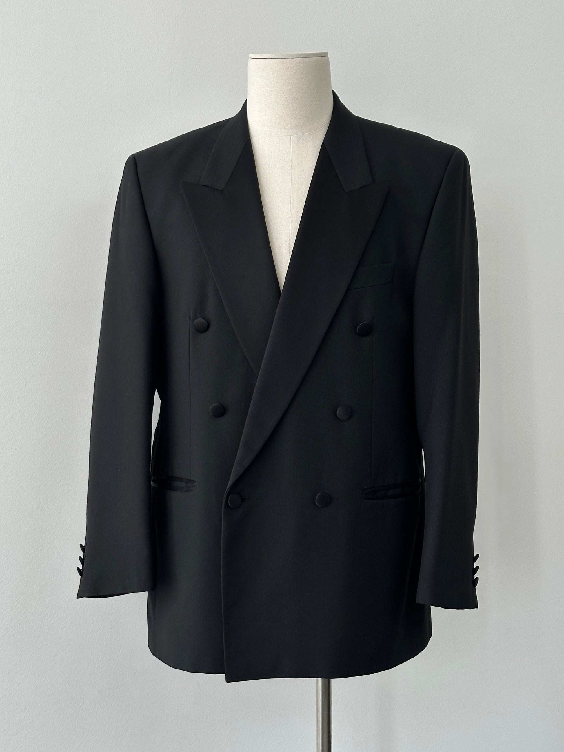 Vintage 1990s Tuxedo Double Breasted Blazer - 42R