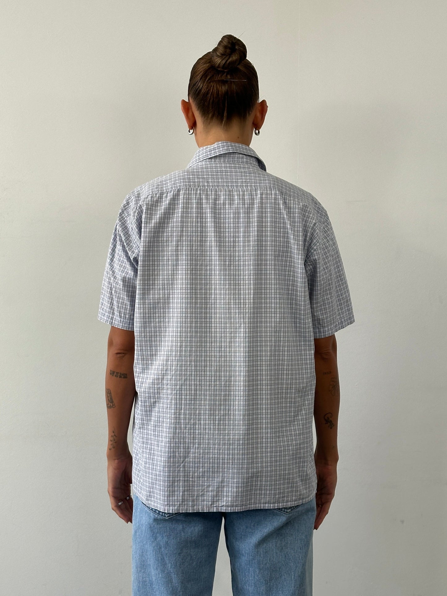 Yves Saint Laurent Pour Homme 2000s Check Pure Cotton Shirt - L