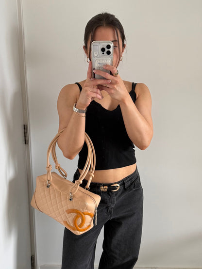 2005 Chanel Cambon Leather Bowling Handbag | O/S, Multicoloured