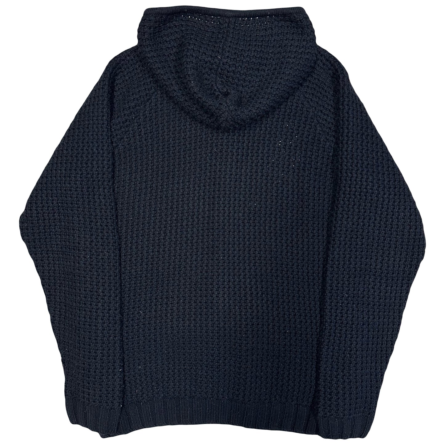Armani Jeans Knitted Hoodie In Navy ( L )