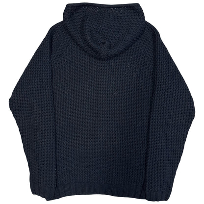 Armani Jeans Knitted Hoodie In Navy ( L )
