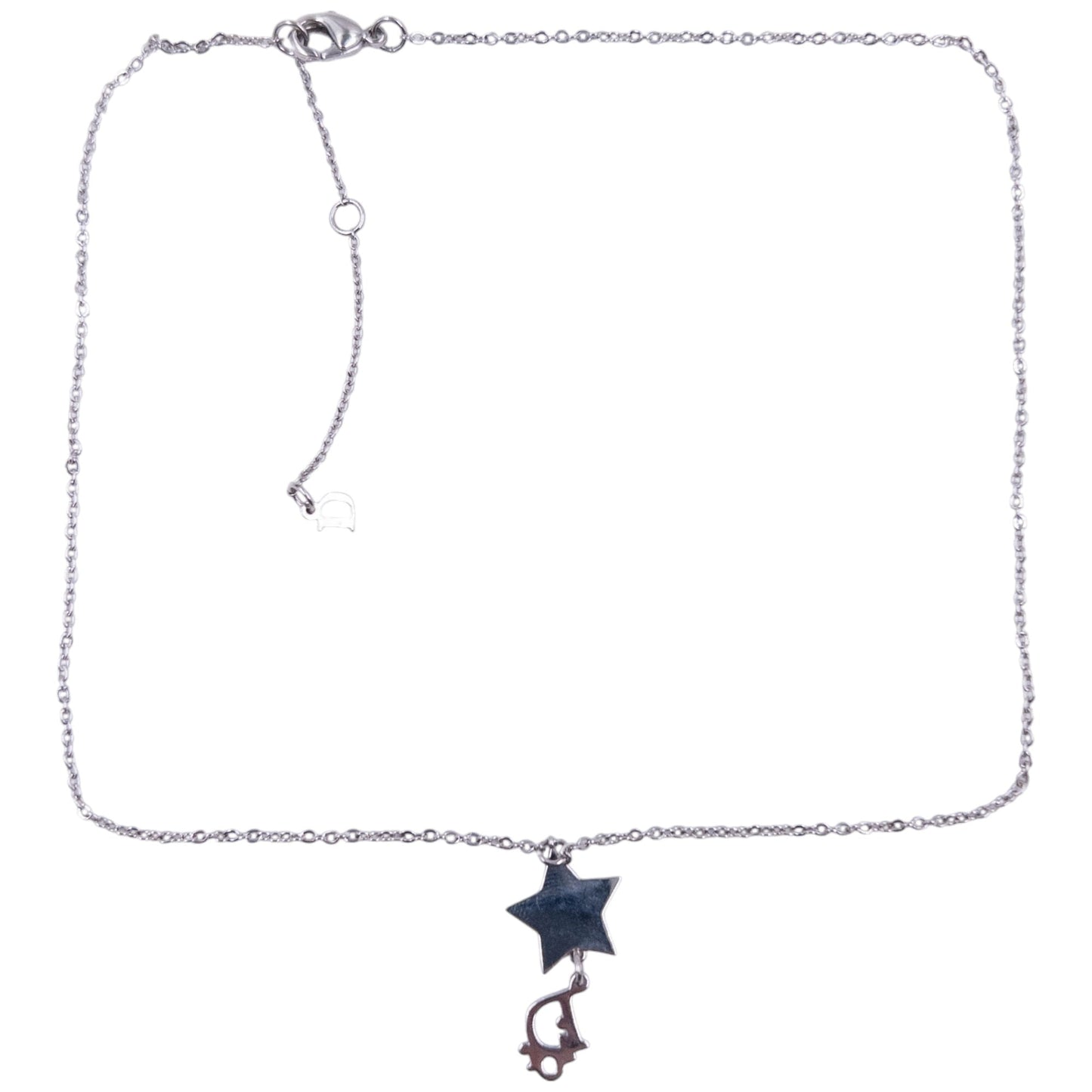Vintage Dior Silver Star Charm Necklace
