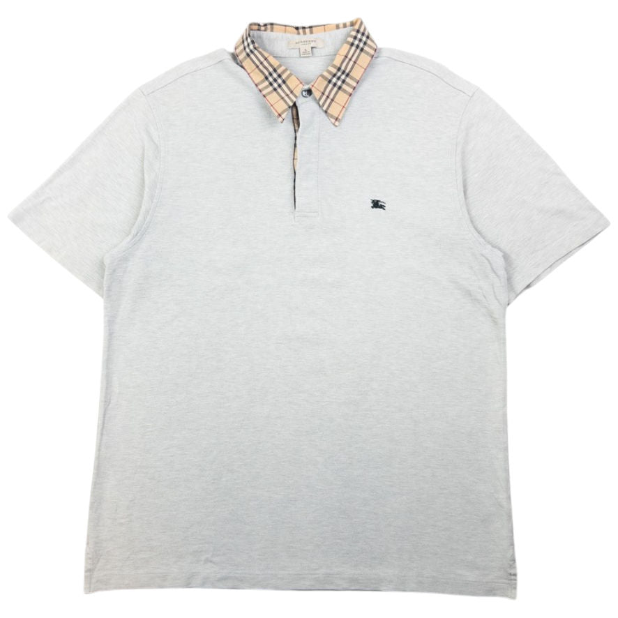 Vintage Burberry Nova Check Collar Polo Shirt Size M