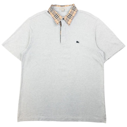 Vintage Burberry Nova Check Collar Polo Shirt Size M
