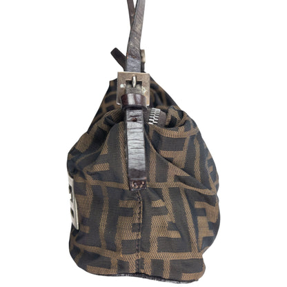 Vintage 90s Fendi Monogram Baguette Shoulder Bag | O/S, Brown