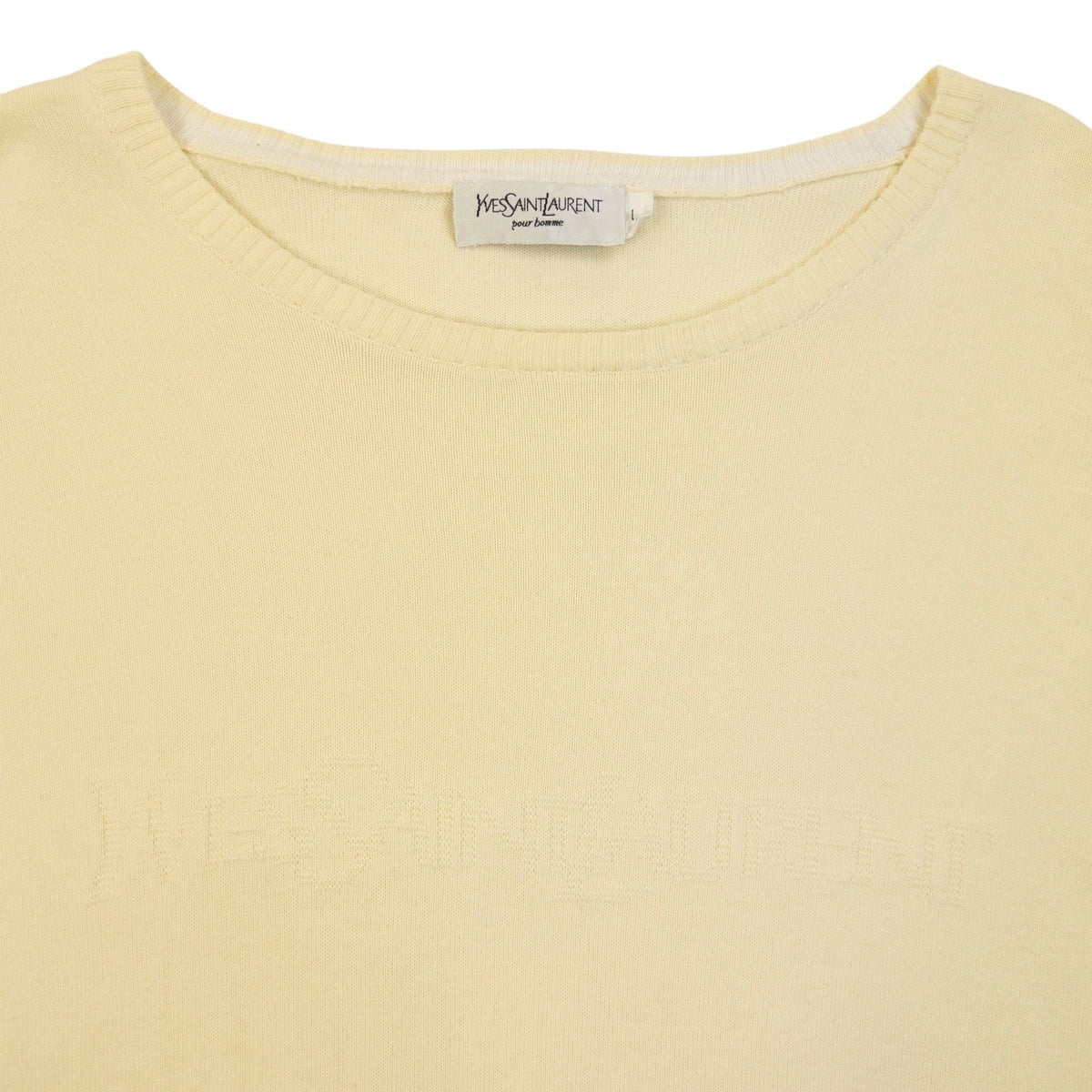 Vintage 2000s YSL Yves Saint Laurent Lightweight Jumper Size M | Medium, Cream