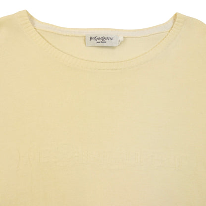 Vintage 2000s YSL Yves Saint Laurent Lightweight Jumper Size M | Medium, Cream