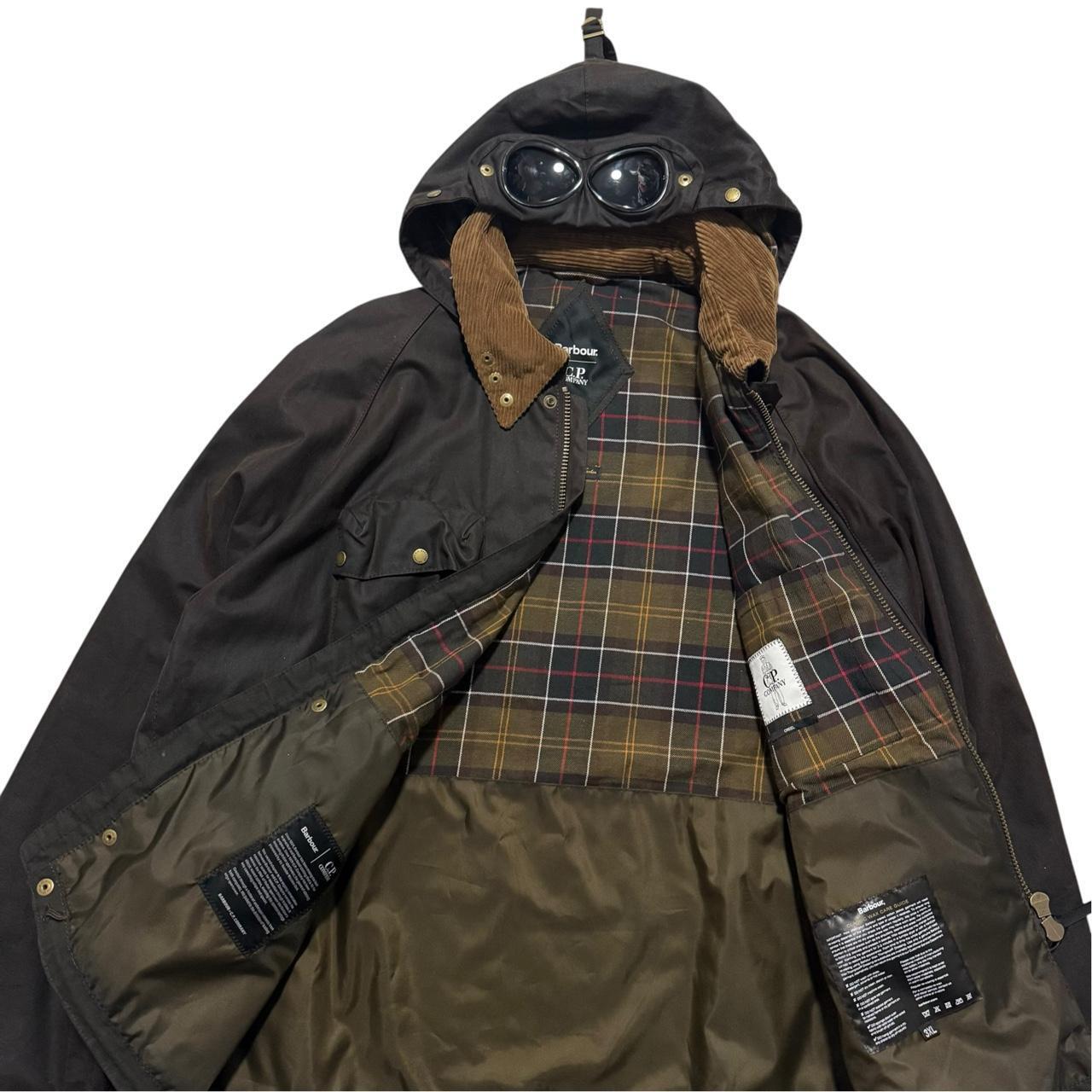CP Company Barbour Wax Goggle Jacket | XXXL, Brown
