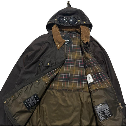 CP Company Barbour Wax Goggle Jacket | XXXL, Brown