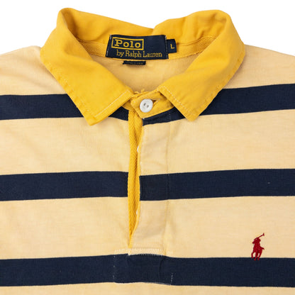 Vintage Ralph Lauren Striped Long Sleeve Rugby Polo Shirt Size L