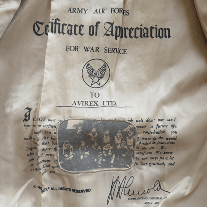 Avirex 'Lucky Strike' A2 Leather Flight Jacket - S / M | S / M, Red