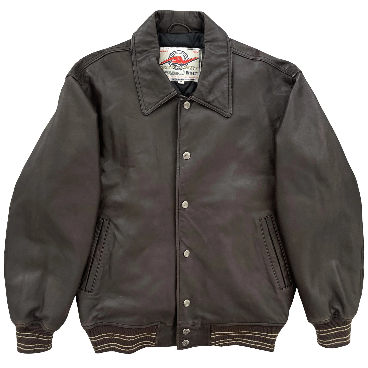 Avirex Leather Varsity Jacket - M
