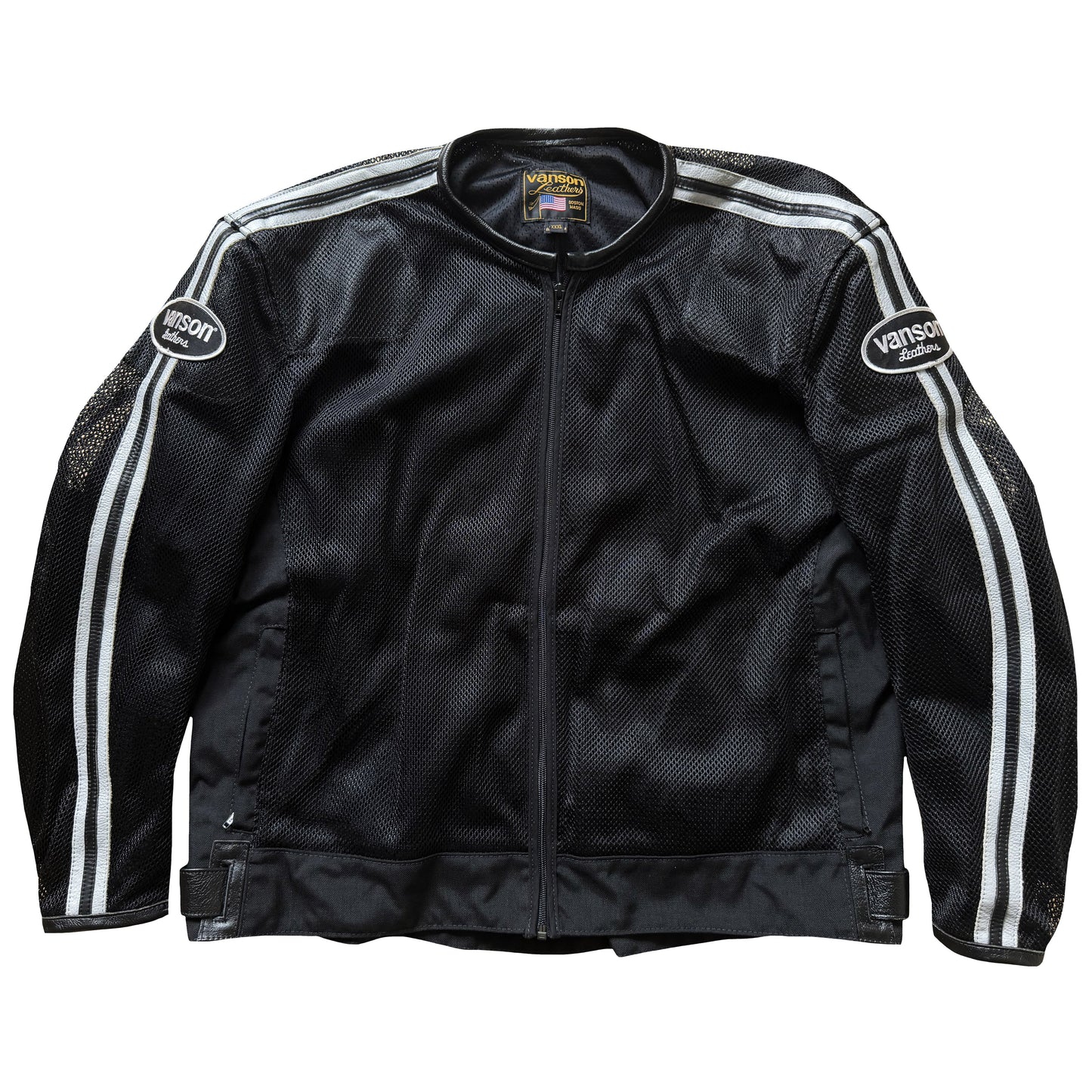 Vanson Leathers Motorcycle Mesh Racing Jacket - XL | XL / XXL, Black