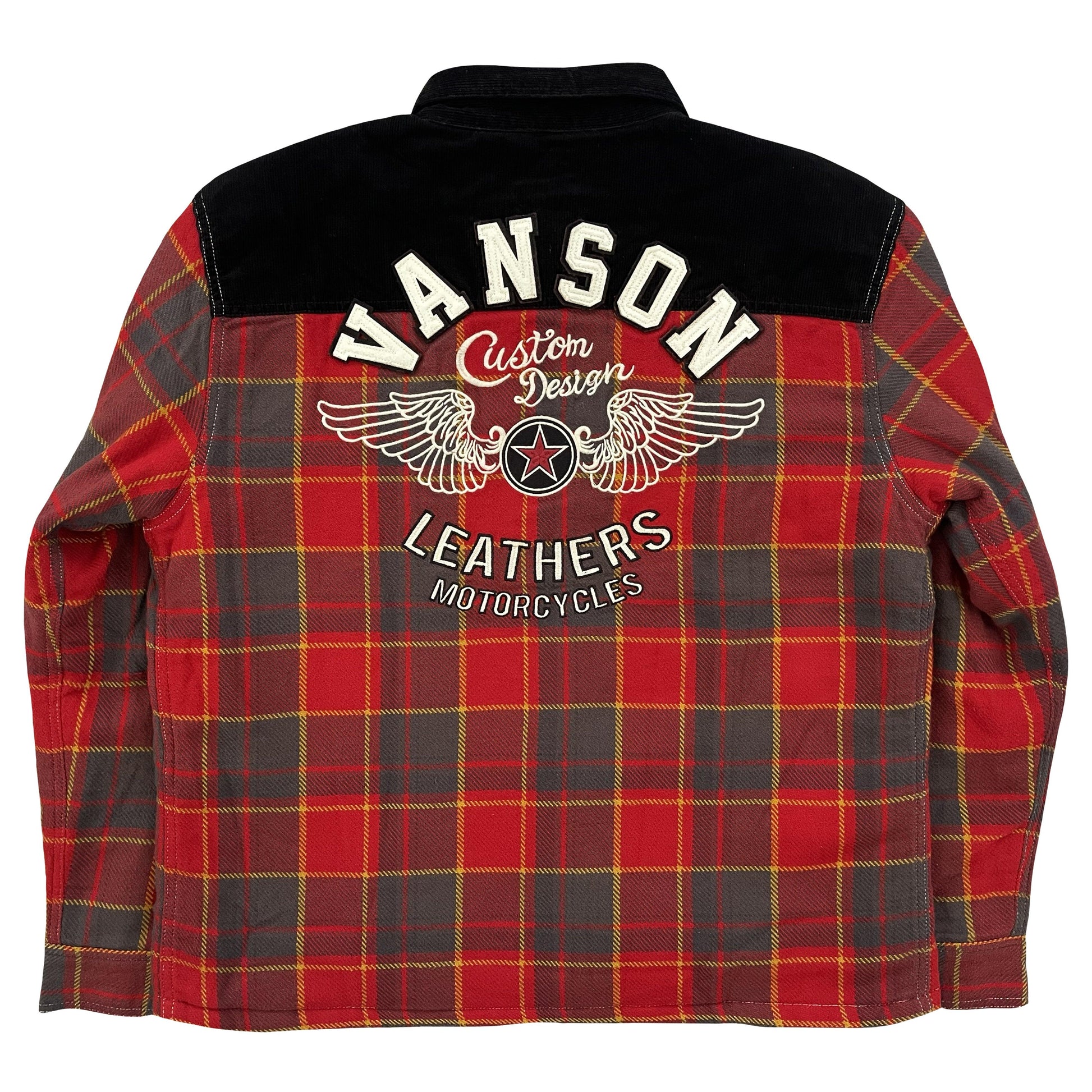 Vanson Leathers Plaid Check Shirt Jacket - Known Source