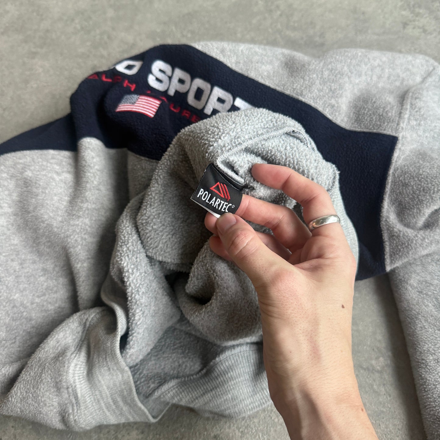 Polo Sport Ralph Lauren 1990s 1/4 zip Polartec fleece jacket (L)