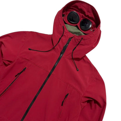 CP Company Red Soft Shell Goggle Jacket