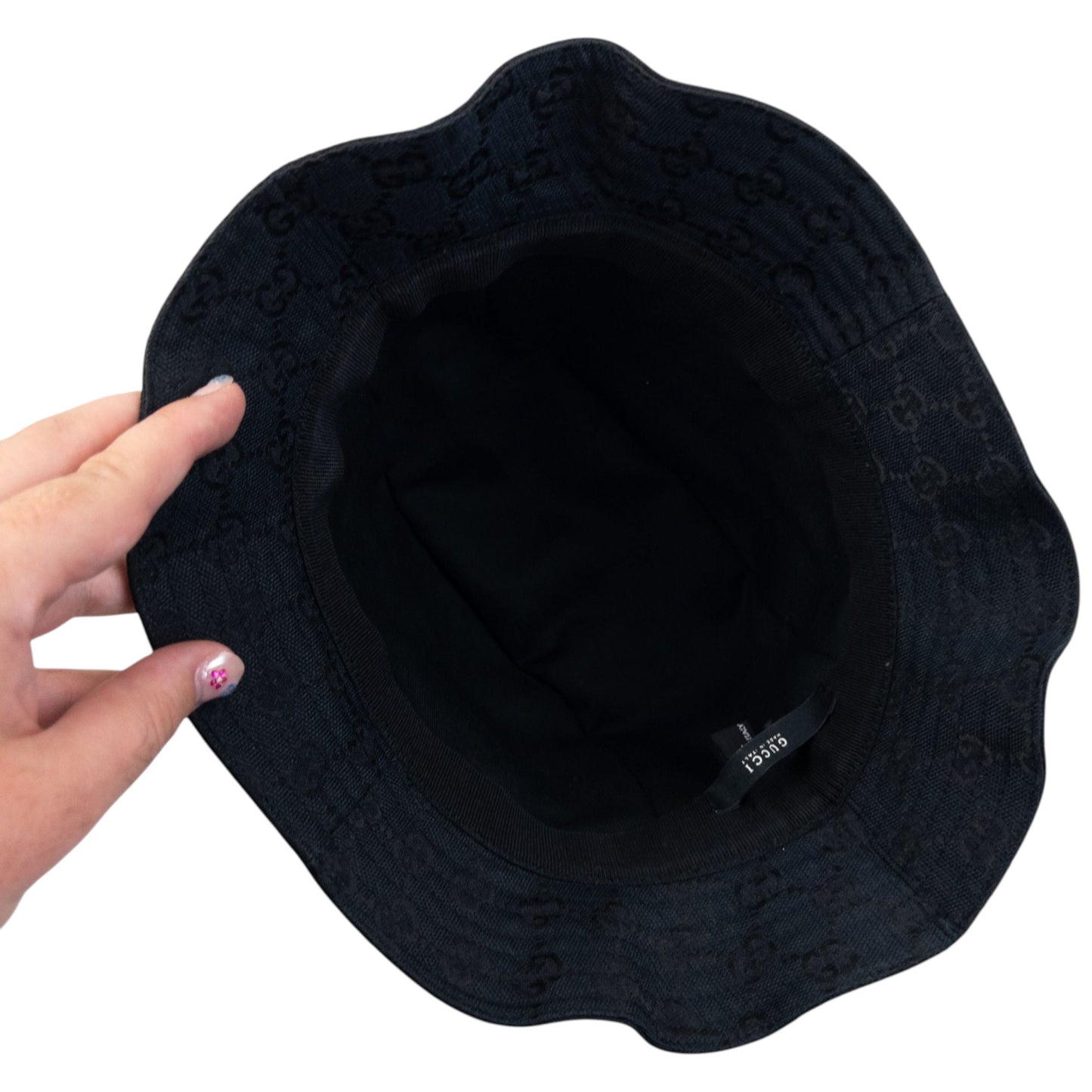 Vintage 2000s Gucci By Tom Ford Monogram Bucket Hat Size M | O/S, Black