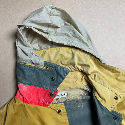 S/S 1990 Gold Yellow Hidden Reflective Collar Raso Gommato Safety Jacket