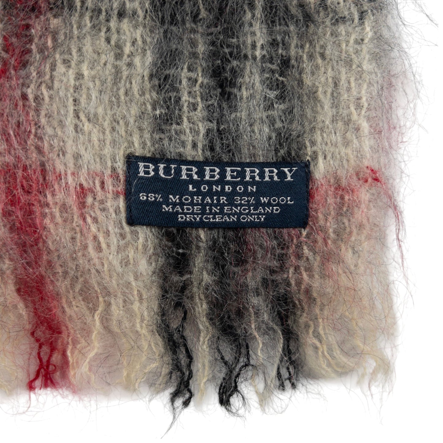 Vintage Burberry Nova Check Mohair Scarf